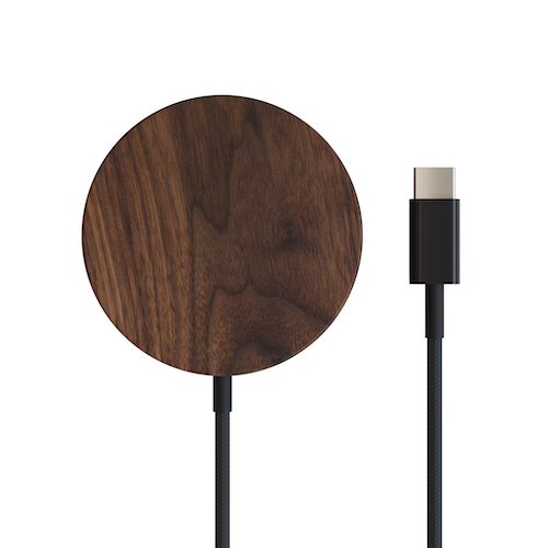 Natural Wood & Fabric MagSafe Wireless Charger