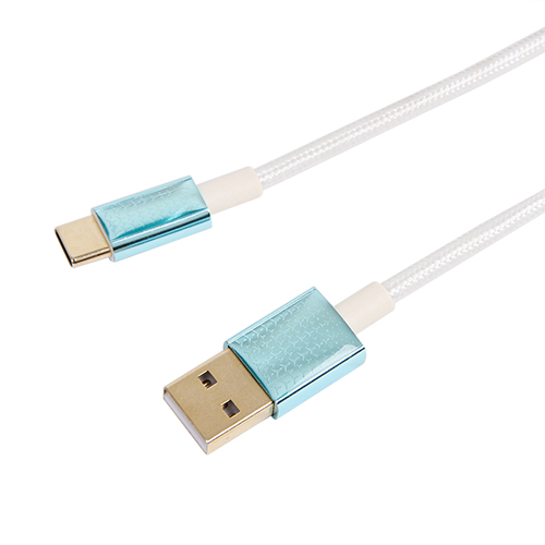 Nickel Plated USB-A to USB-C Cable